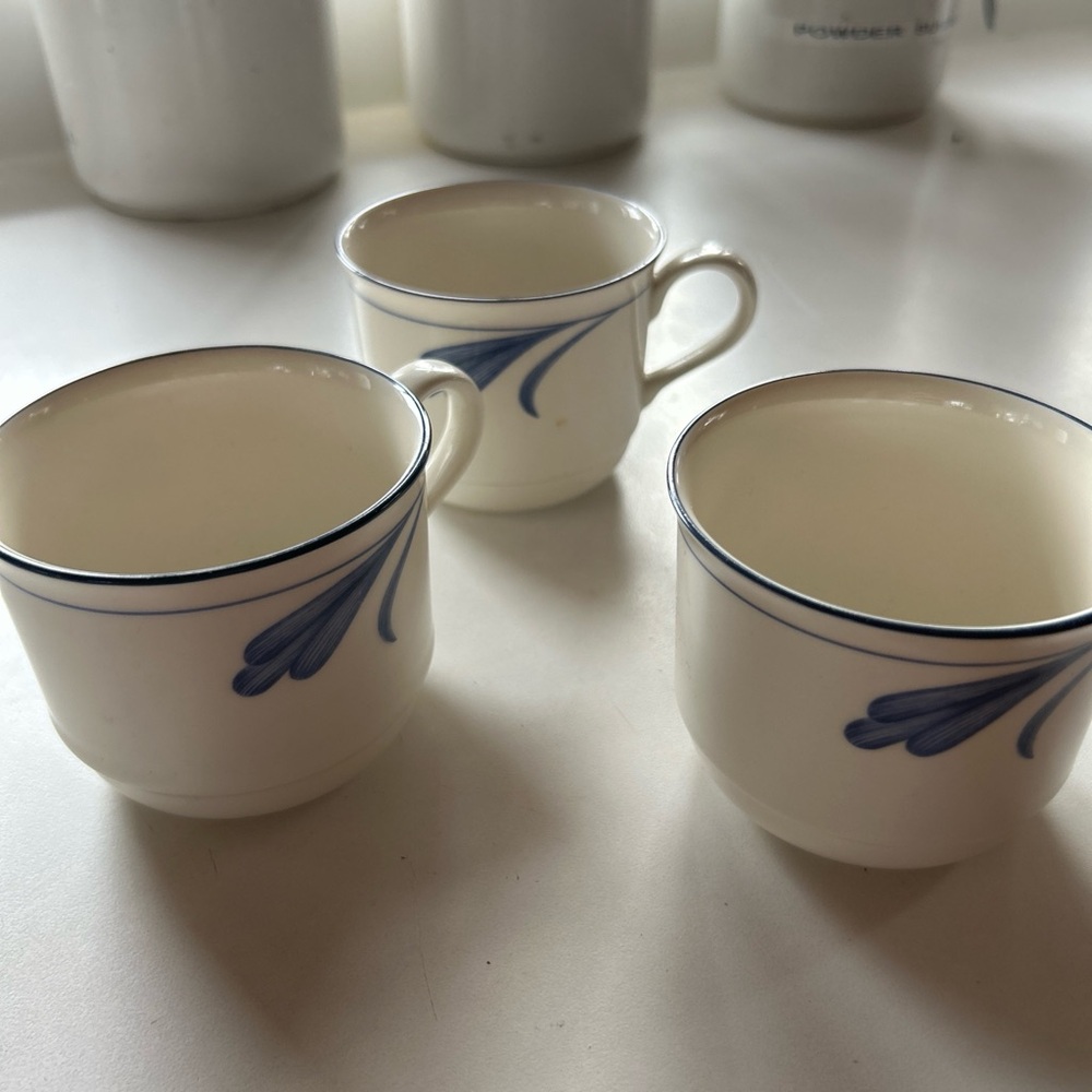 LENOX CHINASTONE ‘Blue Brushstroke’ Set of 3 Mugs